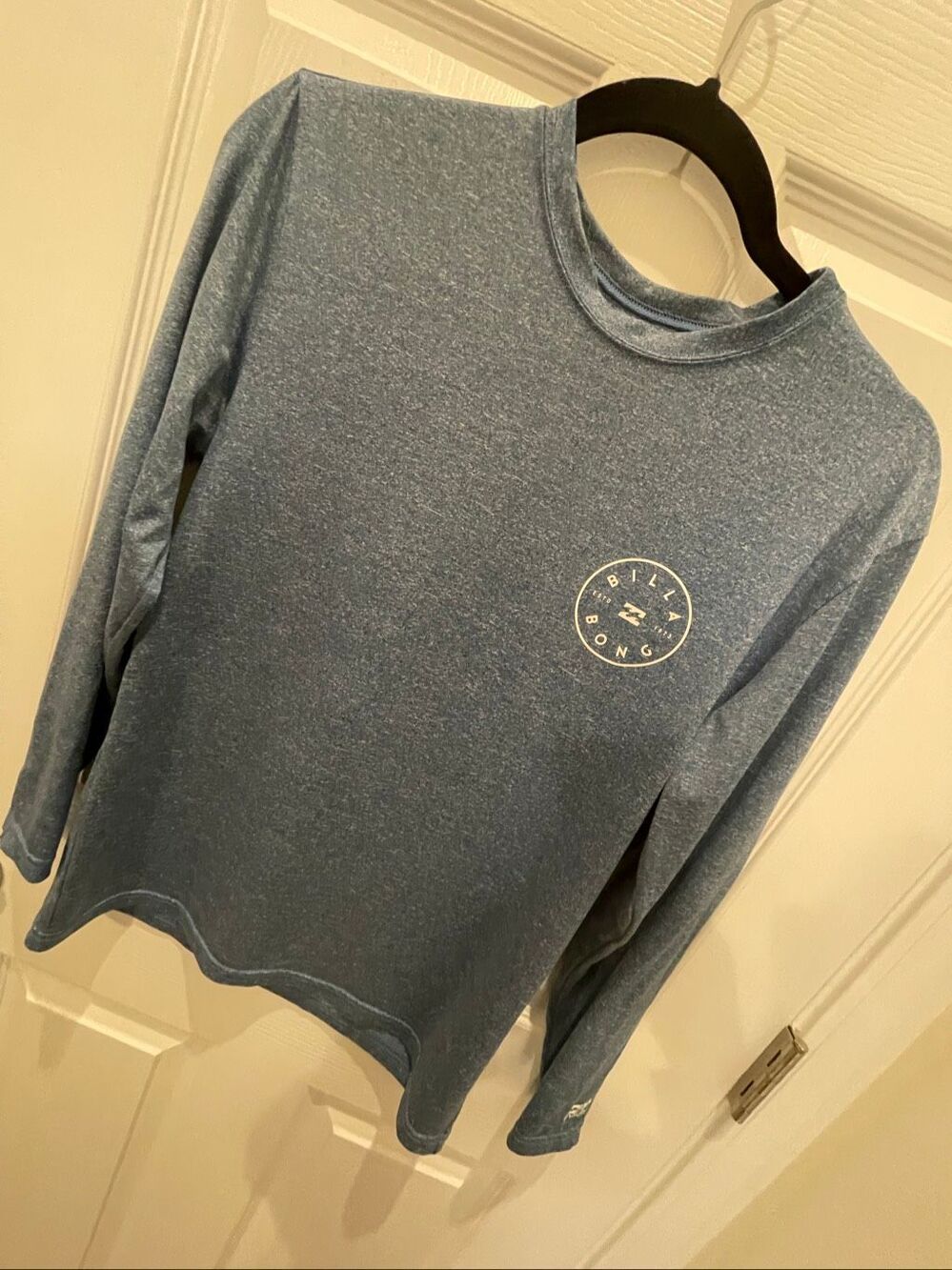 Billabong UVSURE UPF 50+ Long Sleeve Shirt Blue Heather M/12 Loose Fit